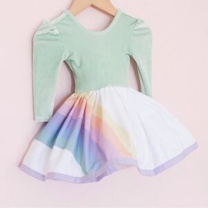 Pleiades Puff Sleeve Shortie- Mint Velvet Bodice